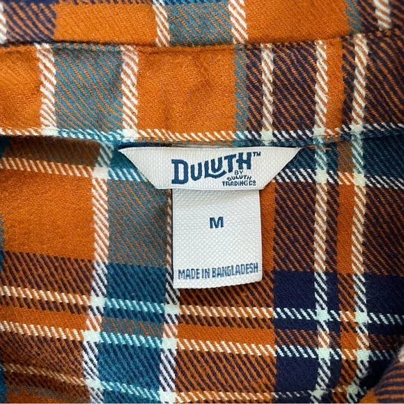 Duluth Trading Company orange flannel shirt - Picture 5 of 8